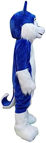 Vista 2 de Disfraz de mascota de perro Husky azul para adulto