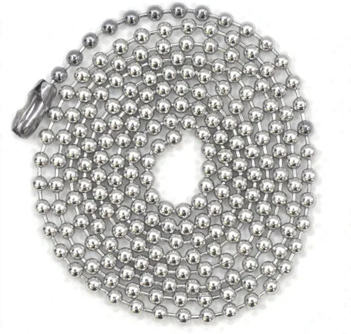 Vista 8 de Pistha 20 Piezas Cadenas de Cuentas de Acero Inoxidable de 30 Pulgadas Collares de Cadena de Bolas