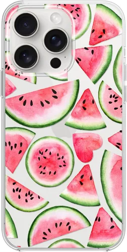 Vista 13 de Blingy's Funda para iPhone 15 Pro, bonito patrón de Navidad con diseño de copos de nieve de invierno, funda protectora transparente de TPU suave