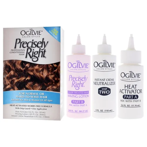 Vista 6 de Kit profesional de permanente acondicionadora Ogilvie Salon Styles Precisely Right - Ideal para cabello tratado con color, normal - 1 aplicación