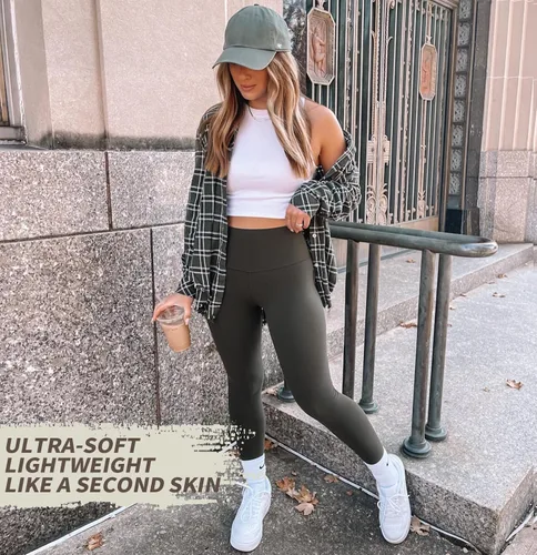 Vista 3 de Paquete de 3 leggings para mujer, no se transparentan, cintura alta, control de abdomen, pantalones de yoga, entrenamiento, correr, leggings