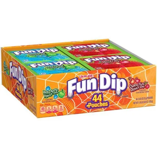 Vista 3 de Fun Dip Caramelo, Halloween Trick or Treat Razz Apple Magic Dip & Cherry Yum Diddly Dip bolsas de dulces, 44