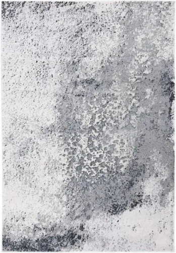 Vista 9 de SAFAVIEH Carnegie Collection - Alfombra de pasillo, 2 pies 3 pulgadas x 8 pies, marfil y gris, diseño abstracto moderno, no desprende pelusa