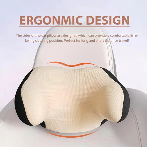 Vista 6 de Almohada realmente útil para reposacabezas de coche, almohada para el cuello del coche para dormir con correa ajustable, 100% espuma viscoelástica
