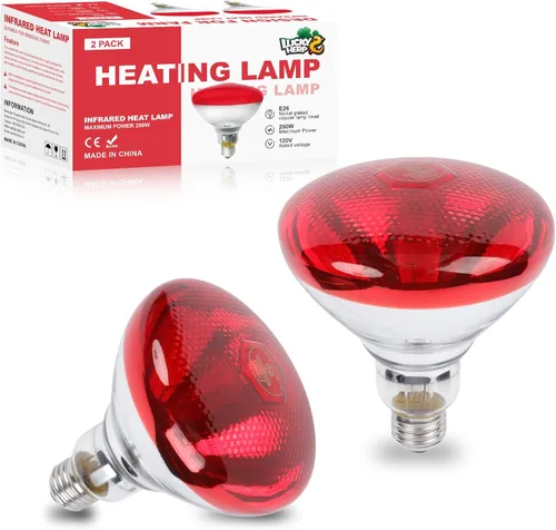 Vista 8 de LUCKY HERP Bombillas de lámpara de calor para pollos, lámpara de calor infrarroja de 150 W, 1 paquete, bombillas rojas para reptiles, mascotas