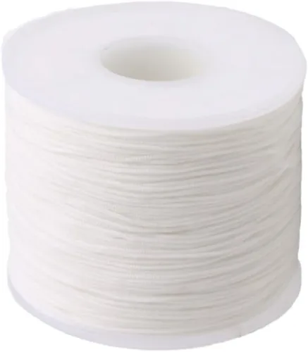 Vista 9 de Cordón de nailon de 0.020 in, hilo de ajuste para nudos chinos, collares, joyería, macramé, cuentas, pulseras de 150 yardas (negro)