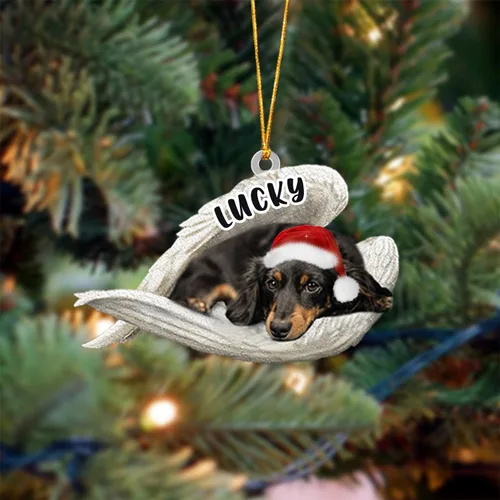 Vista 122 de Ángel durmiente de Afghan Hound para Navidad, adorno personalizado con el nombre del perro, adorno de Navidad personalizado para amantes de perros