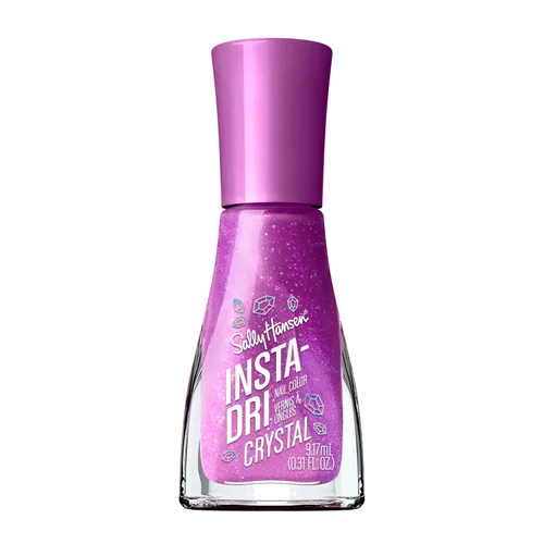 Vista 13 de Sally Hansen Insta-Dri Holo-Glow Esmalte de uñas de secado rápido, duración prolongada, brillo sin vetas Semi-opaco, con destellos 102 Lila