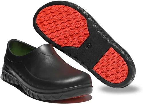 Vista 4 de Zapatos de chef para hombres y mujeres, antisalpicaduras de aceite, antideslizantes, impermeables, para jardín, cocinas, enfermería, trabajo