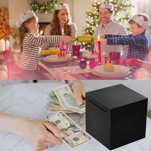Vista 5 de Alcancía para adultos, debe romperse para abrirse, caja de ahorro de dinero de acero inoxidable, alcancía de metal irrompible, alcancía de ahorro