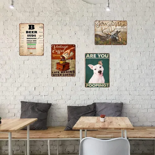 Vista 4 de Divertido letrero de cabra al aire libre, decoración de pared para el hogar, diseño de cabra y cabras, decoración de pared, decoración de pared