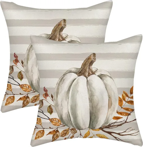 Vista 22 de Juego de 2 fundas de almohada para el 4 de julio, 16 x 16 pulgadas, Día de la Independencia, Día de los Caídos, decoración al aire libre, almohadas
