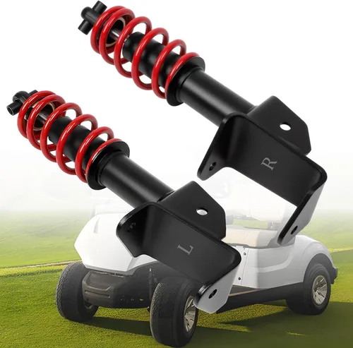 Vista 9 de Juego de amortiguadores delanteros Yamaha para carritos de golf Yamaha G29 Drive 2007-2016 para lado del pasajero y del conductor OEM Negro