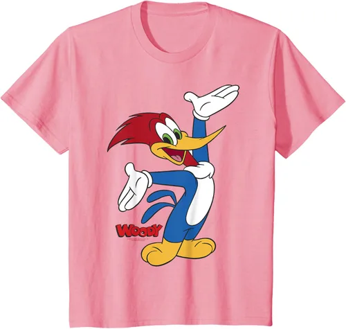 Vista 37 de Woody Woodpecker Camiseta con logotipo de cuerpo completo Negro