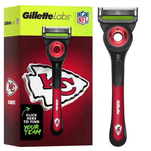Vista 13 de Gillette Labs Special NFL 49ers Edition Shaving Razor for Men - 1 Handle, 1 Razor Blade Refill, Perfect for Game Day Grooming, GilletteLabs with