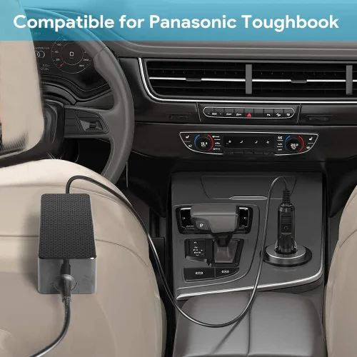 Vista 3 de para cargador de coche Panasonic Toughbook, KFD 12V-24V DC Adaptador CF-AA5713AM para Panasonic Toughbook CF-19 CF-52 CF-53 CF-54 CF-18 CF-29 CF-30