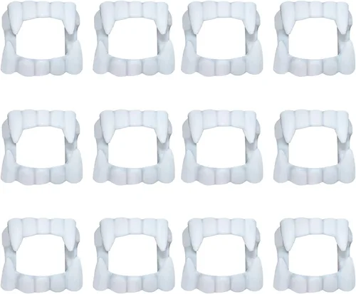 Vista 3 de 12 Vampire Fangs, color blanco, de plástico dientes, Costume Accessory Party Favors