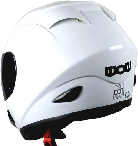 Vista 3 de WOW casco de fibra de carbono, completo, para moto enduro, negro A Negro Carbón