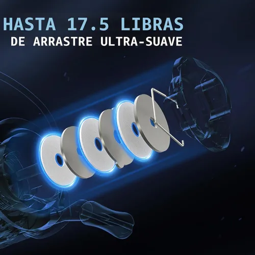 Vista 2 de KastKing Centron & Centron Lite Carretes Giratorios, Tamaño 500 es Perfecto para Pesca en Hielo, Hasta 17.5 lbs de Arrastre Máximo, Relación