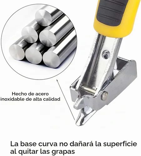 Vista 5 de Extractor de grapas resistente (paquete de 2, amarillo)