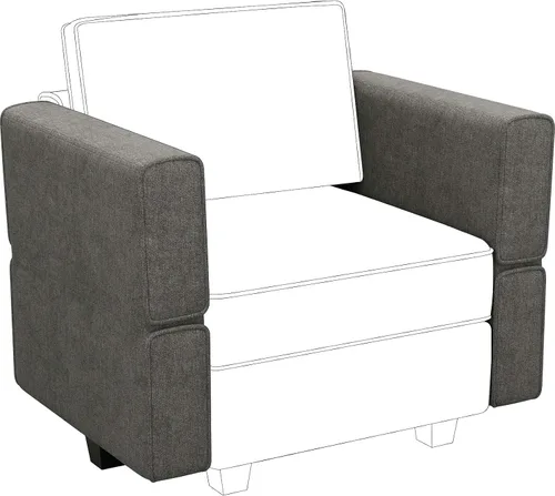 Vista 12 de Belffin Tela modular sofá seccional almacenamiento otomano módulo sofá lado seccional libre configuración otomana negro