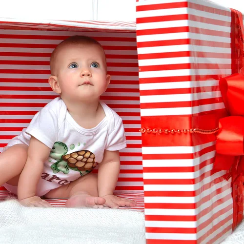 Vista 5 de Mono de regalo personalizado para niñaniño, Blanco