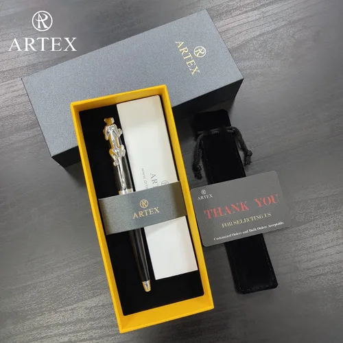 Vista 7 de ARTEX Elegante pluma estilográfica: lujosa, elegante, Alemania F punta fina, regalo para hombres y mujeres, profesional, ejecutivo, metal, caja