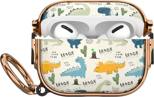Vista 50 de Maxjoy Funda para AirPods 3 con cerradura, funda protectora rígida de 3ª generación para AirPod de 3ª generación para mujeres y hombres con llavero