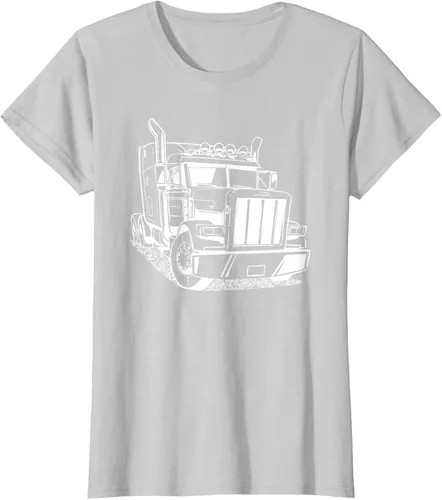 Vista 19 de Diesel Big Rig 18 Wheeler - Camiseta de camionero para camionero, Negro, S