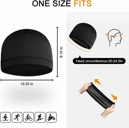 Vista 4 de Graunton Gorras de calavera para casco que absorben el sudor para hombres y mujeres