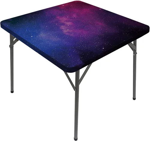 Vista 18 de Mantel cuadrado con diseño de galaxia y espiral, diseño de planeta y espiral, para mesa de 24 x 24 pulgadas, para restaurantes, picnic, patio