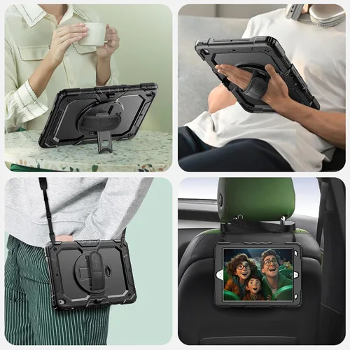 Vista 6 de SEYMAC Funda para iPad de 9ª/8ª/7ª Generación Estuche 10.2" 2021-2019, Funda Protectora de Cuerpo Completo Resistente a Prueba de Golpes de Servicio