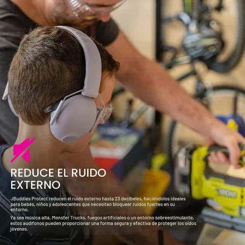 Vista 5 de JLab JBuddies Protect orejeras, diadema para bebés y adolescentes, protección auditiva