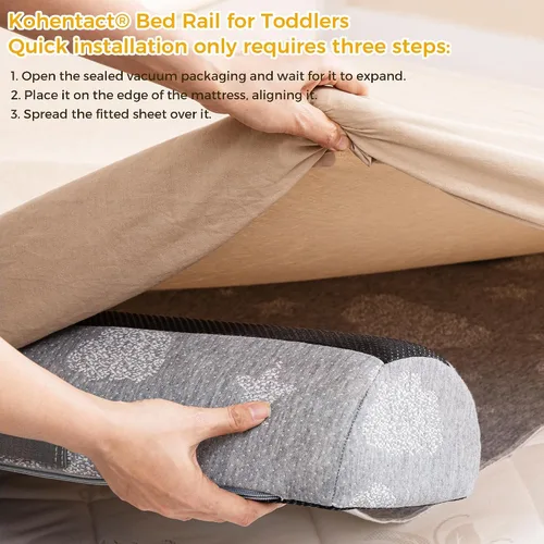 Vista 2 de Protectores de riel de cama para niños pequeños con almohadilla, protector de parachoques plegable de espuma con almohadillas dobles