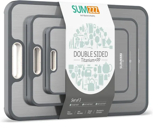 Vista 10 de SUMZZZ Tabla de cortar de titanio, Titanio/PP de grado alimenticio 15 "×