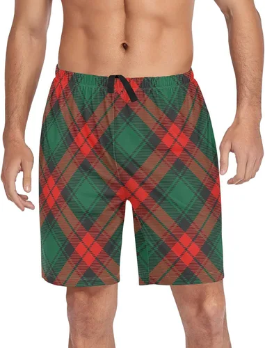 Vista 22 de Ollabaky Pantalones cortos de pijama para hombre Pjs partes inferiores pantalones cortos para dormir ropa de descanso pantalones de pijama