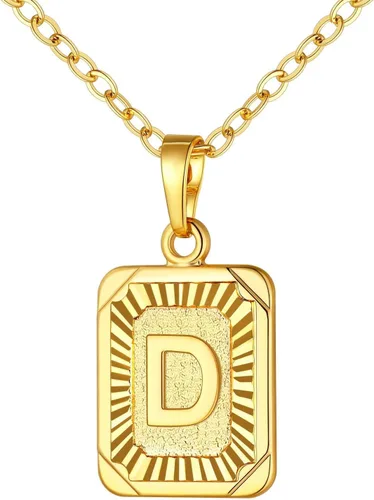 Vista 42 de U7 Initial Necklaces for Women a. Oro