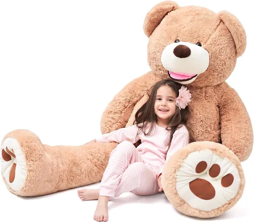 Vista 9 de IKASA - Oso de peluche gigante, animales de juguete (Rosa, 39 pulgadas)