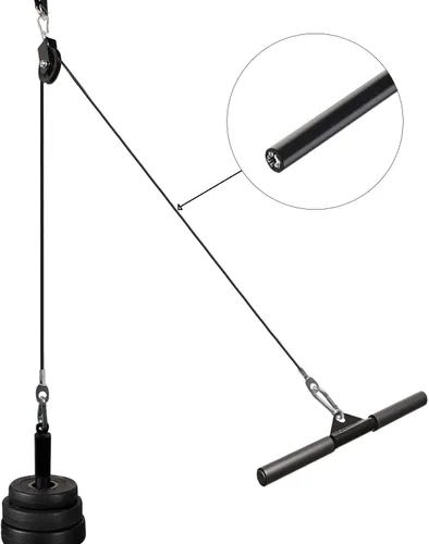 Vista 2 de Cable de Polea de Fitness, Accesorios de Reemplazo para Máquina de Cable, Accesorios de Polea de Cable para Gimnasio - Cuerda de Acero Resistente