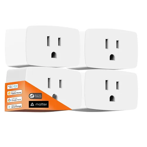 Vista 8 de Enchufe inteligente Onvis Matter Over Thread, Mini Enchufe inteligente, Funciona con Apple Home, Alexa y Google Home, 15A/1800W (1 paquete)