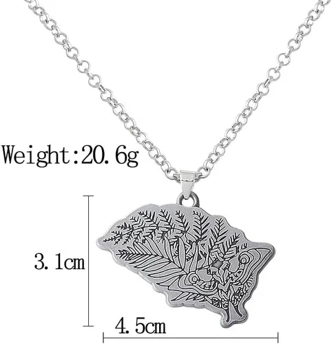 Vista 2 de SONGCHANGJEWELRY Vintage Silver Plated Necklace The Last of Us Pendant Necklace Cosplay - Last of Us Gifts for Men Women Fan