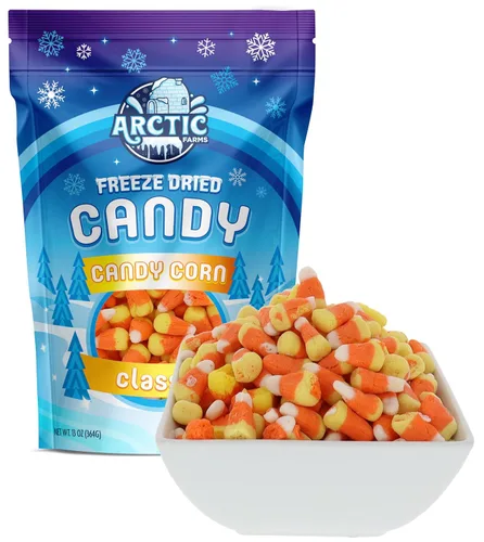 Vista 8 de Arctic Farms Maíz dulce liofilizado, aperitivo crujiente imprescindible para Halloween (clásico, 2.5 onzas)