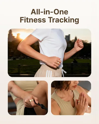 Vista 8 de Anillo inteligente para mujeres/hombres, anillo de seguimiento de actividad física con vibración de llamada y alarma, frecuencia cardíaca, oxígeno