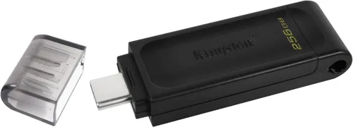 Vista 2 de Kingston DataTraveler 70 - Unidad flash USB-C de 256 GB USB 3.2 Gen 1 DT70/256GB, negro