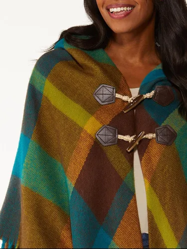 Vista 21 de Moss Rose Chal de viaje para mujer, capa tipo poncho de frente abierto para otoño e invierno