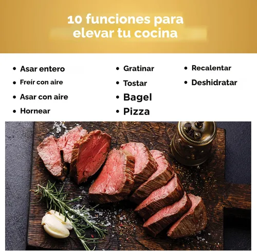 Vista 7 de Ninja DT251 Foodi 10 en 1 Smart XL - Horno de freír de aire, hornear, asar, tostar, asar, tostadora digital, termómetro, convección envolvente