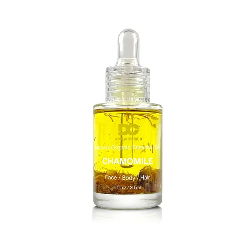 Vista 2 de Daniella's Candles Aceite orgánico multiusos de manzanilla para cara, cuerpo y cabello, aceite hidratante 100% puro - 1.0 fl oz/1oz