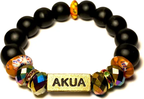 Vista 62 de Pulseras africanas tradicionales con nombre nacido en el día para mujeres de Ghana, materiales naturales, ajuste cómodo y holgado
