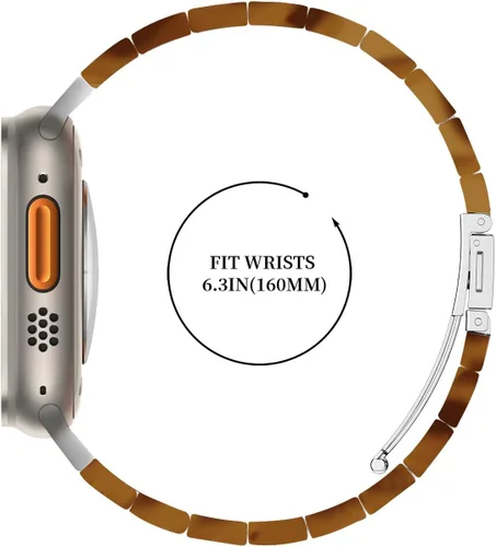 Vista 5 de Bands Compatible Apple Watch Ultra Band 42-49mm, Soft Silicone Waterproof Bands