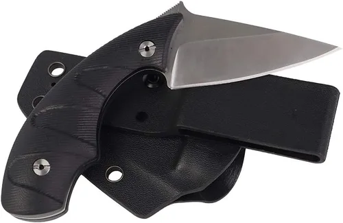 Vista 4 de MASALONG Cuchillo táctico súper duro de acero D2 kni200-b con vaina kydex cuchillo EDC (primera versión)